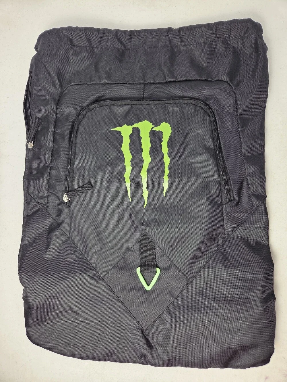 Monster Energy String Bag Gym Logo M backpack Black Green Sport Adjustable